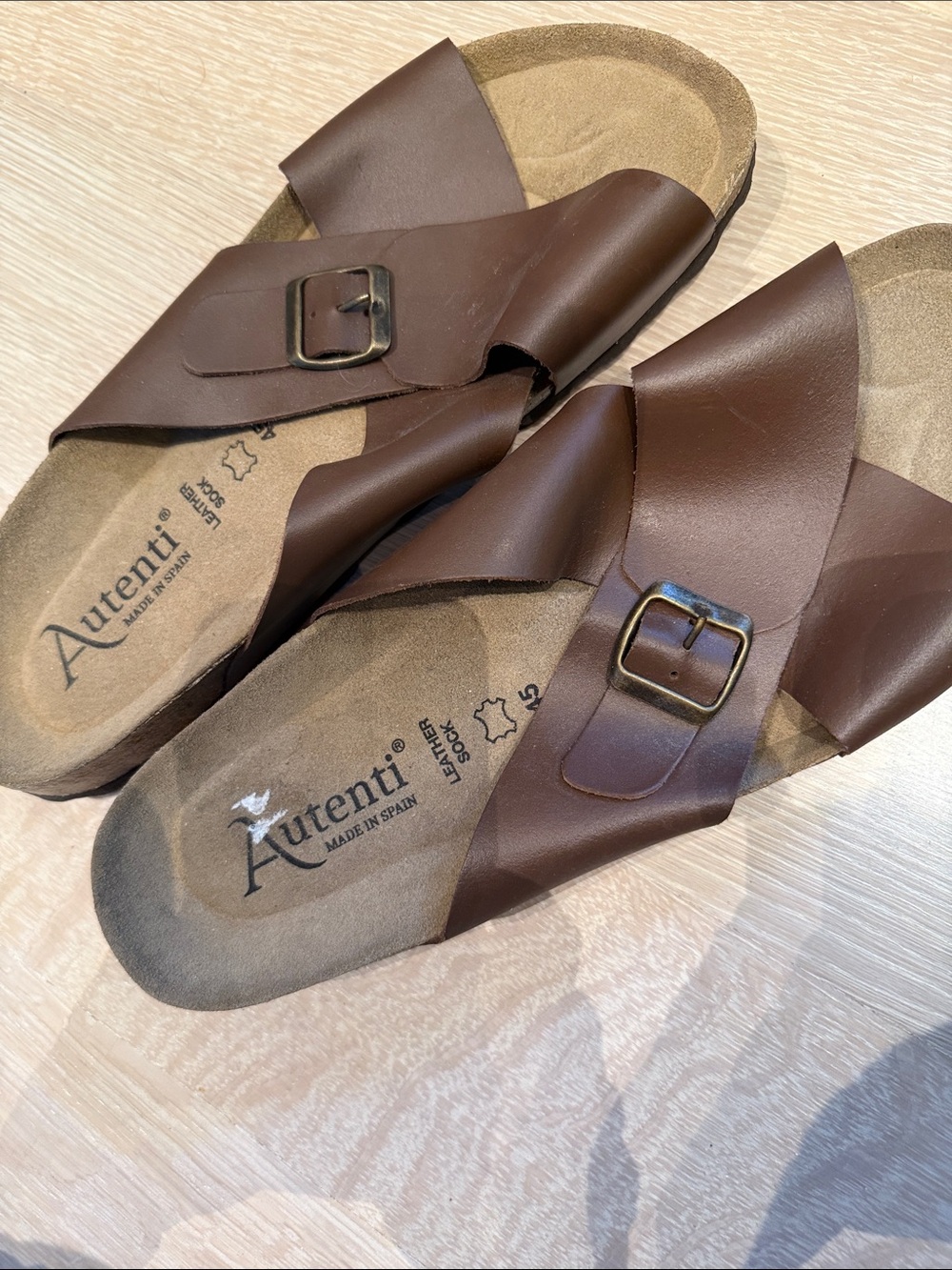 AUTENTI - Men’s Leather Sandals from
 Spain - EU 45